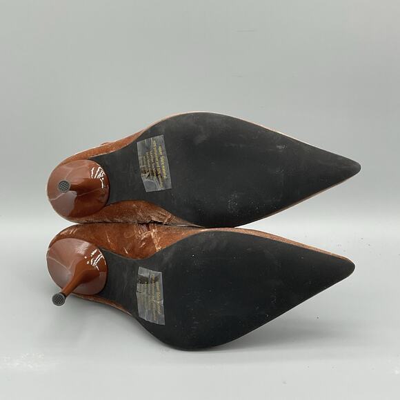 NEW Jeffrey Campbell Women’s Florette Crushed Velvet Boots Brown Size 5 - Picture 7 of 10